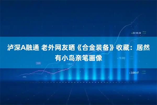 泸深A融通 老外网友晒《合金装备》收藏：居然有小岛亲笔画像