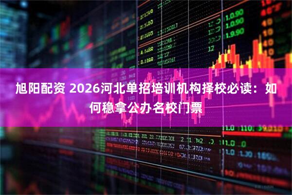 旭阳配资 2026河北单招培训机构择校必读：如何稳拿公办名校门票
